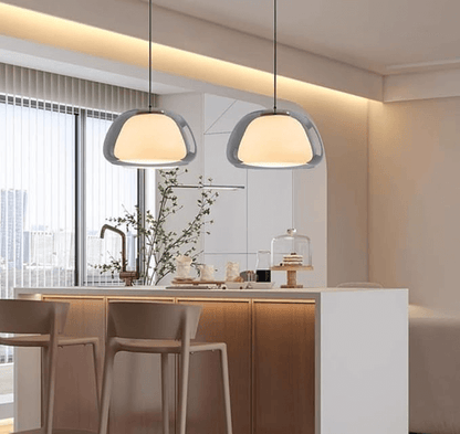 Moderne Milchglas Hängeleuchte Jelly