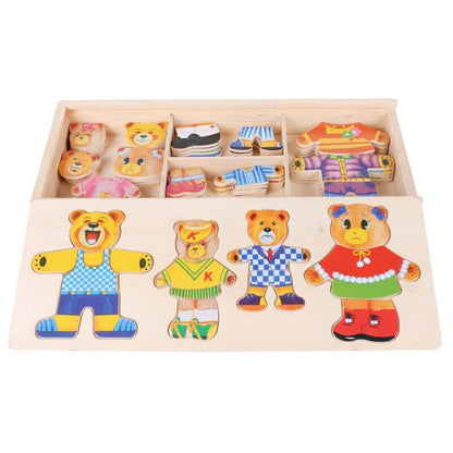 Holzpuzzle-Spielzeug für Kleinkinder - Kreatives Outfit-Spiel