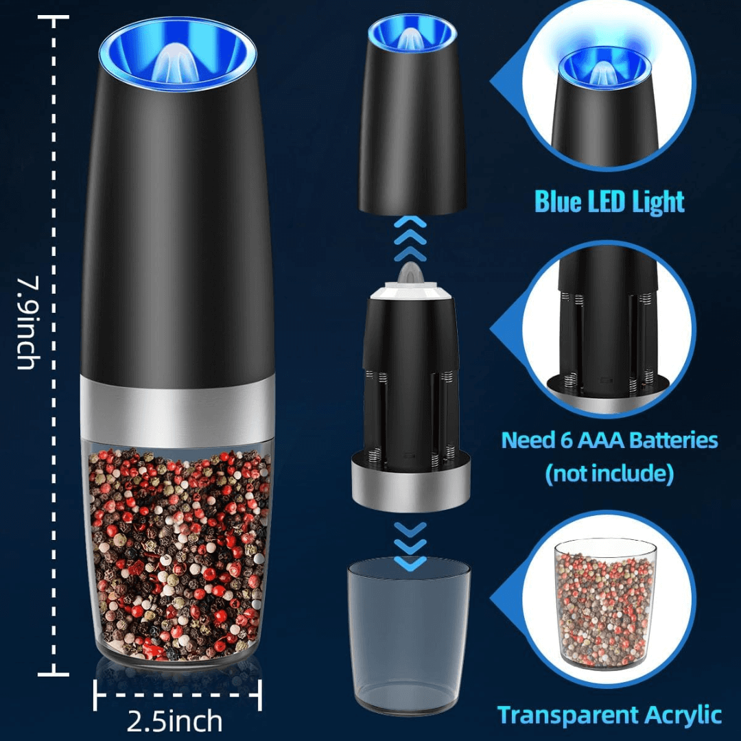 Elektrische Pfeffermühle &amp; Salzmühle Set - Wiederaufladbar