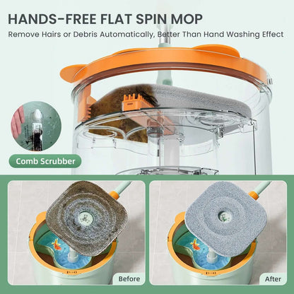 Rotierender Wischmopp mit Eimer - SpinMop