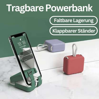 Faltbare Powerbank 4000mAh - Kompakt &amp; Leistungsstark