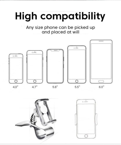 360° Universal-Telefonhalter fürs Armaturenbrett | Telefonhalterung zum Anklipsen