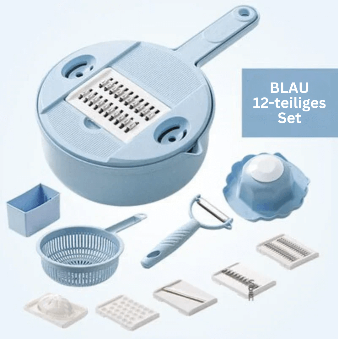 Multifunktionaler Gemüseschneider mit 12 Klingen