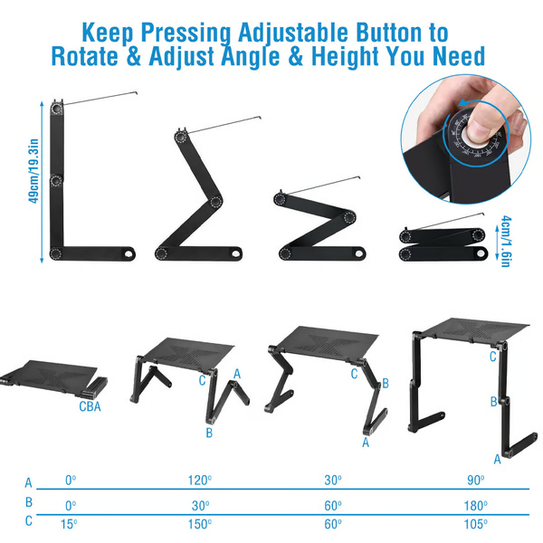 Ergonomische Laptop-Stütze | 360° Rotation und optimale Anpassungsfähigkeit