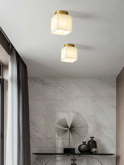 Mond Alabaster Deckenleuchte, Modern LED, 15cm