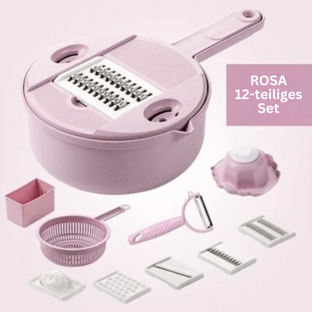 Multifunktionaler Gemüseschneider mit 12 Klingen