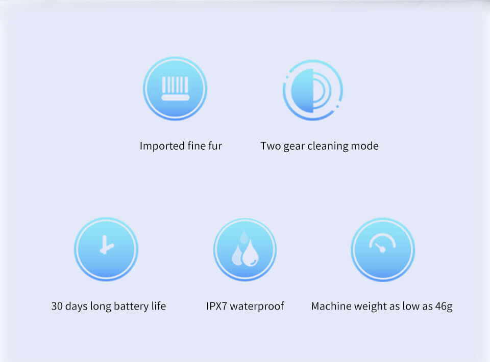 Elektrische Schallzahnbürste - Wasserdicht &amp; USB-Ladestation