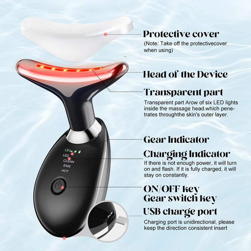 LED Gesichts- &amp; Halslifting-Massager