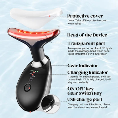 LED Gesichts- &amp; Halslifting-Massager