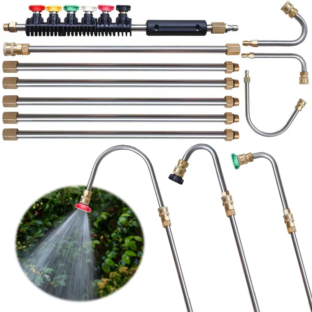 4000 PSI Teleskopische Hochdruckreinigerlanze Set für Dachrinnen- &amp; Dachdämmung &amp; Wandreinigung