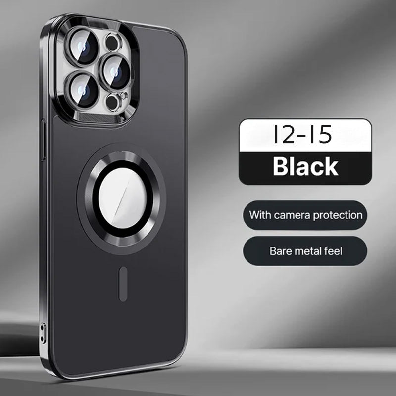 Elektroplattierter frostiger magnetischer Handyhülle mit vollem Kameraschutz