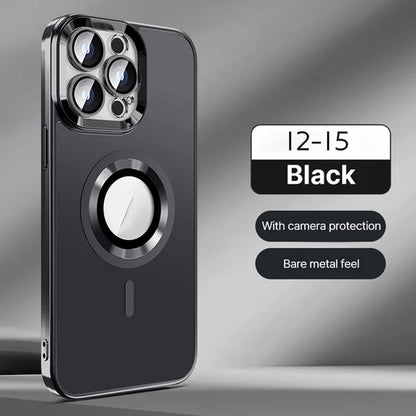 Elektroplattierter frostiger magnetischer Handyhülle mit vollem Kameraschutz