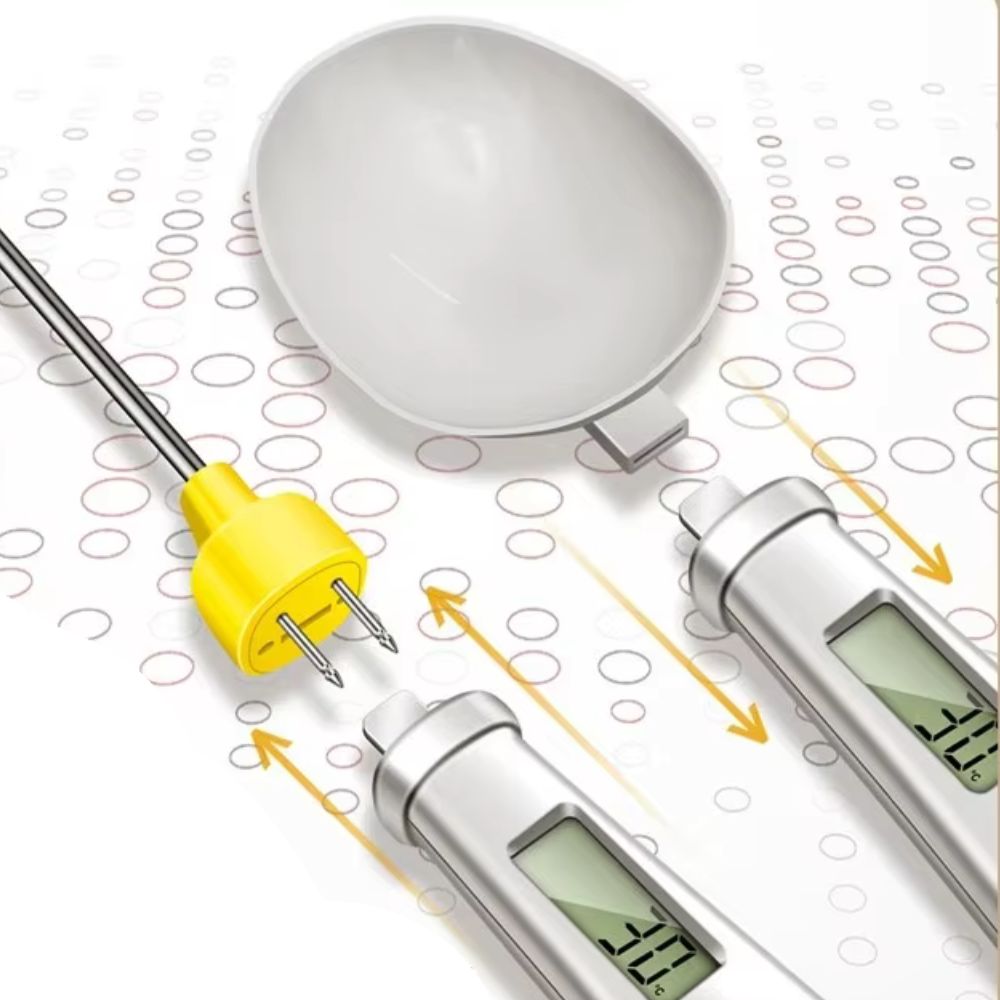 2-in-1 Digitale Mini Löffelwaage &amp; Lebensmittelthermometer