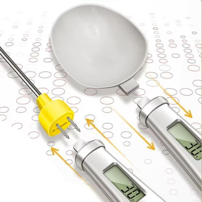 2-in-1 Digitale Mini Löffelwaage &amp; Lebensmittelthermometer