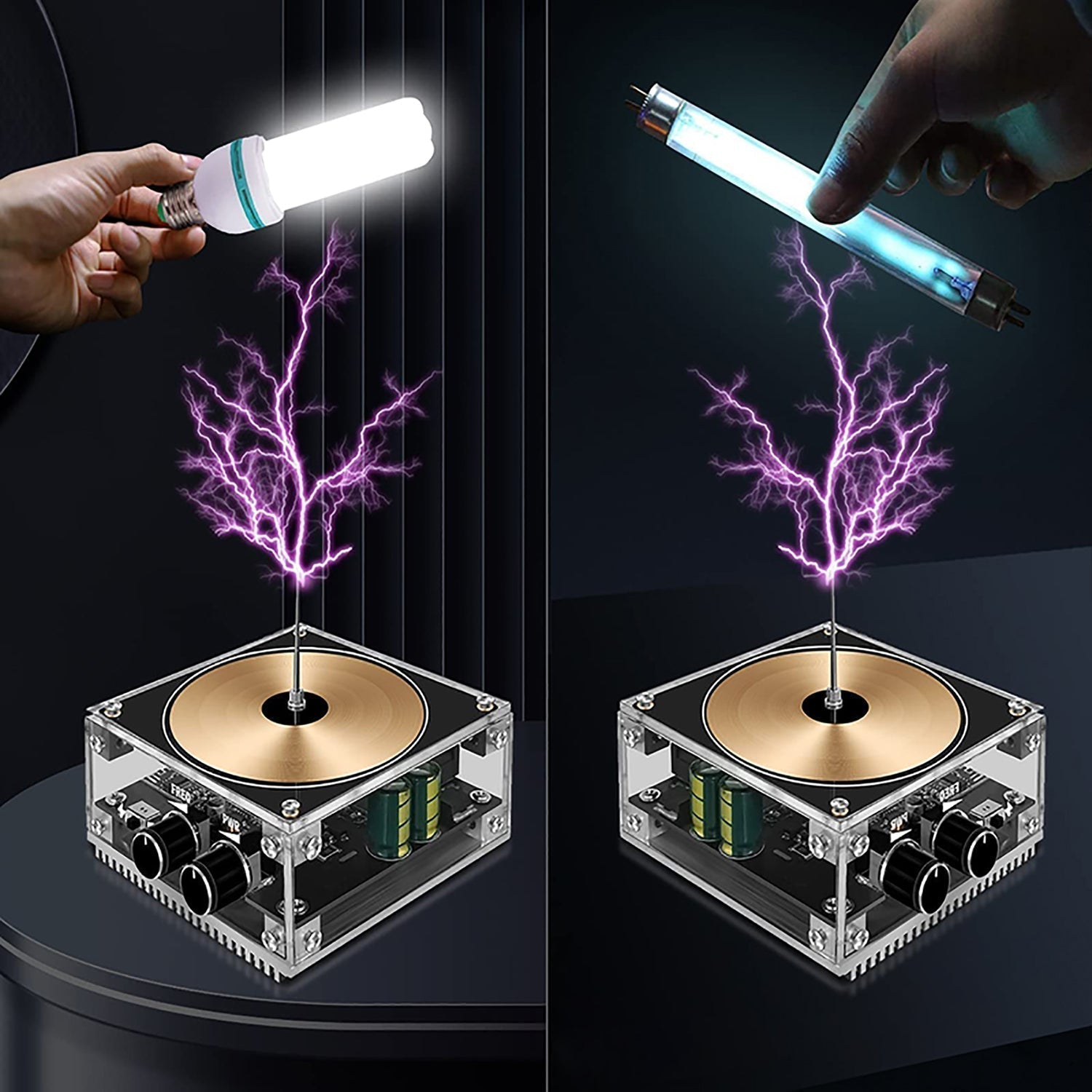 Multifunktionaler Tesla Musiklautsprecher | Plasma Blitzlautsprecher | Drahtloser Bluetooth-Sound