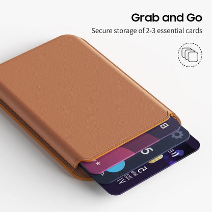 CASEPEACH Magnetischer Lederkartenhalter für iPhone – Minimalistisches Design, MagSafe-kompatibel