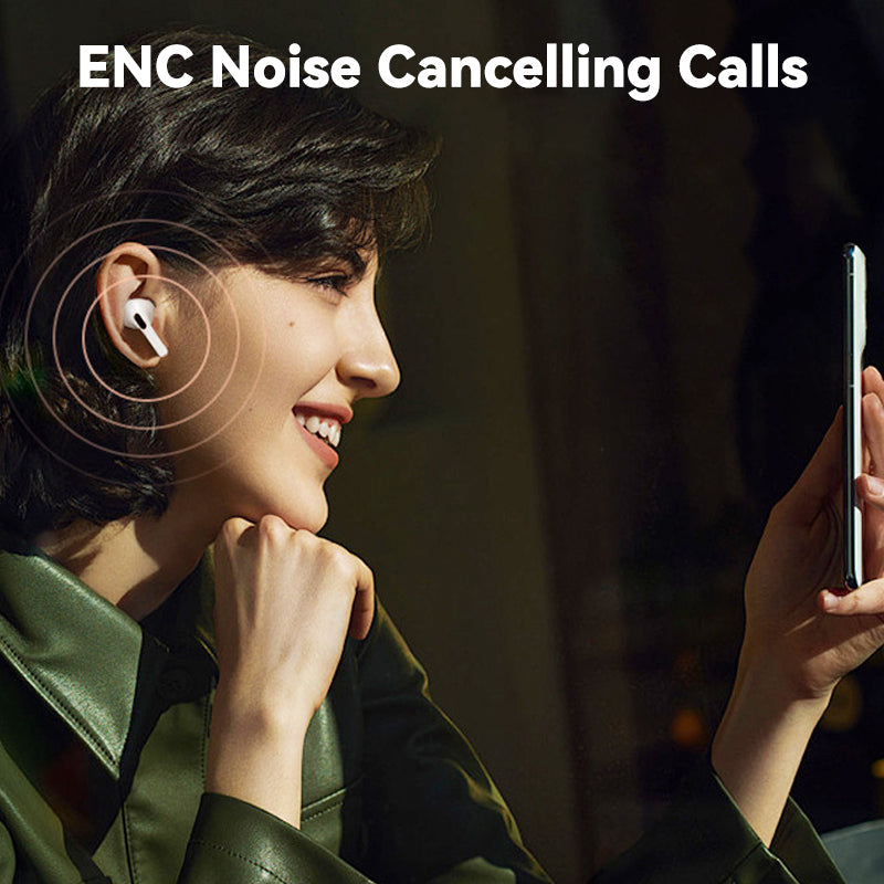 In-ear Bluetooth-Kopfhörer mit Bildschirmanzeige