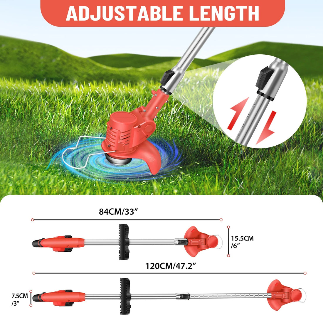 PowerTrim kabelloser Rasentrimmer