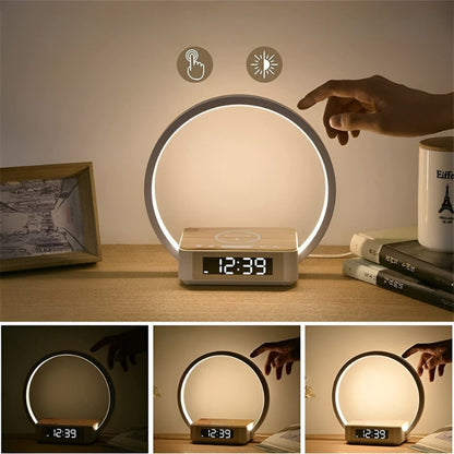 Zelara - Smart Beleuchtung Tischlampe mit kabellosem Ladegerät und Alarmfunktion