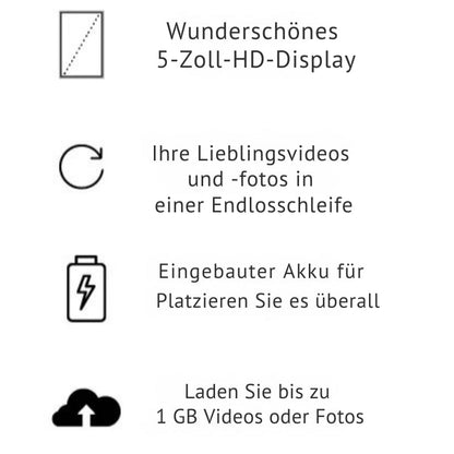 Zelara - Digitaler Fotorahmen mit Videoanzeige für unvergessliche Momente im Leben