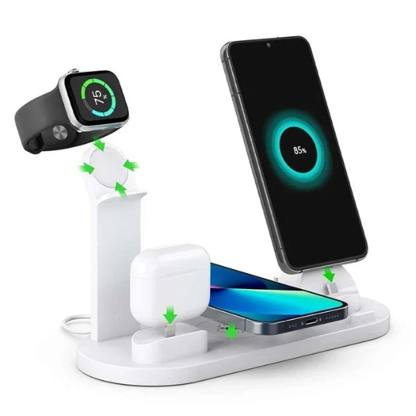 7-in-1 Wireless Charging Station – Schnell &amp; Effizientes Laden für iPhone, Apple Watch und mehr