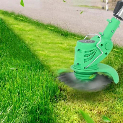 Kabelloser Rasentrimmer mit verstellbarer Schnittbreite für Rasenpflege und Gartenpflege