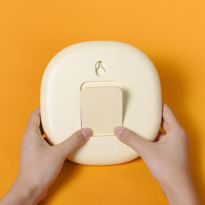 Milch Gelbe Blasen-Wanduhr