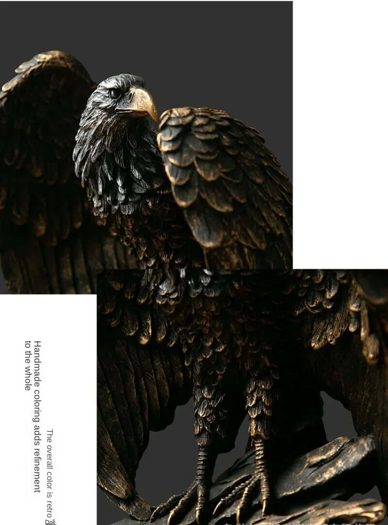 Majestätische Adler-Skulptur aus Bronze