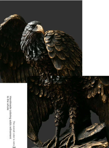 Majestätische Adler-Skulptur aus Bronze