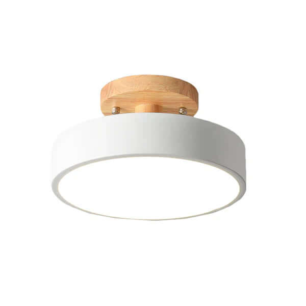 Skandinavische LED Deckenleuchte Holz Modern