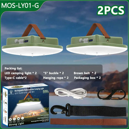 80W LED Solar Campinglampe mit Magnet &amp; Zoom
