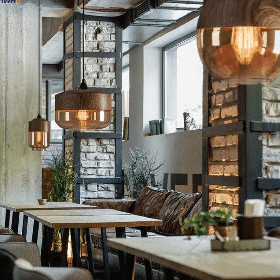 Skandinavische Holz Deckenleuchte