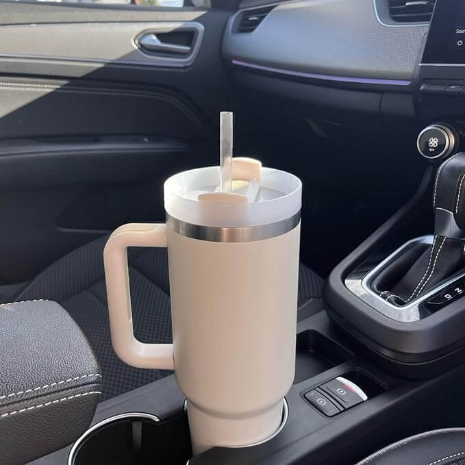 Isolierter Thermobecher 1,2L - Deckel &amp; Strohhalm