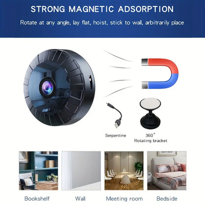 Premium Mini-Spionagekamera 4K – Drahtlose Überwachung Innen &amp; Außen