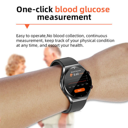 Ein-Klick Blutzucker|Blutglukose Blutdruck EKG|EKG HRV Herzfrequenzmonitor Gesundheits-Smartwatch