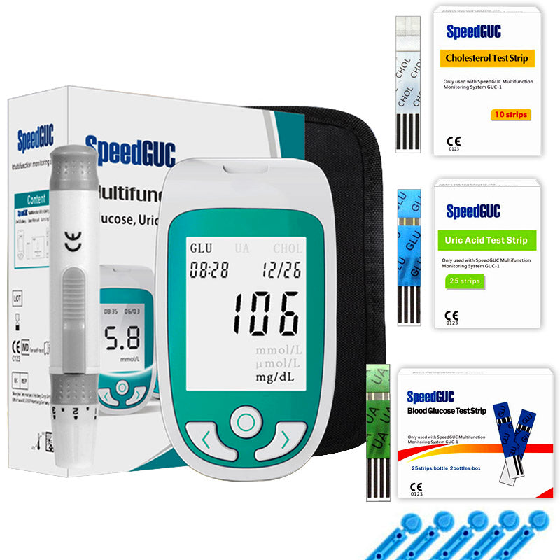 3 in 1 Multifunktionaler Gesundheitsmonitor (Cholesterin, Glukose &amp; Harnsäure)