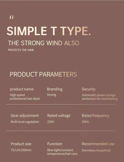 2400W Haartrockner mit Ionen-Technologie - Schnelltrocknend &amp; schonend