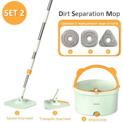 Rotierender Wischmopp mit Eimer - SpinMop