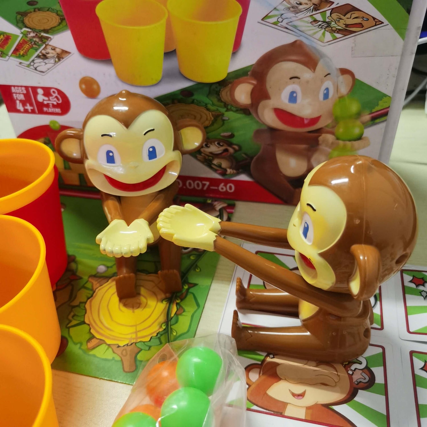 Tisch-Katapult-Spiel für 2 Spieler - Kokosnuss-Wettbewerb