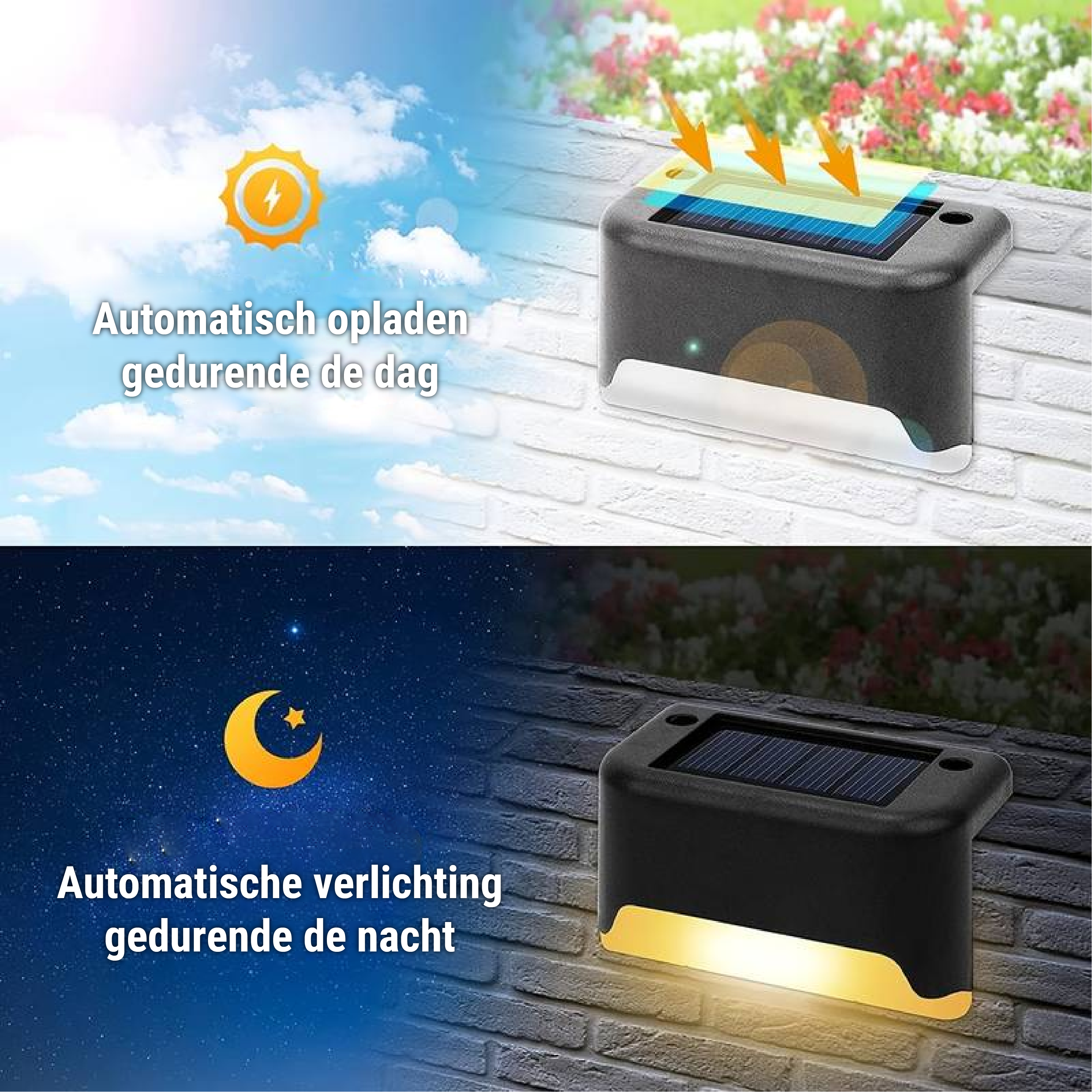 Solar LED Wandleuchten für Garten &amp; Terrasse