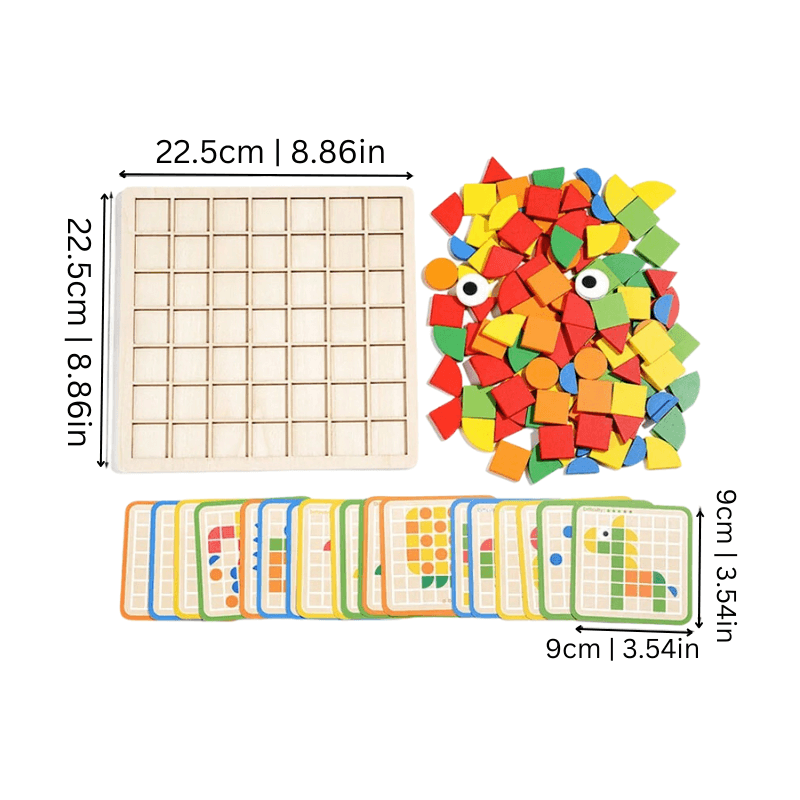 Holzpuzzle für Kleinkinder - Formen, Farben &amp; Zahlen lernen
