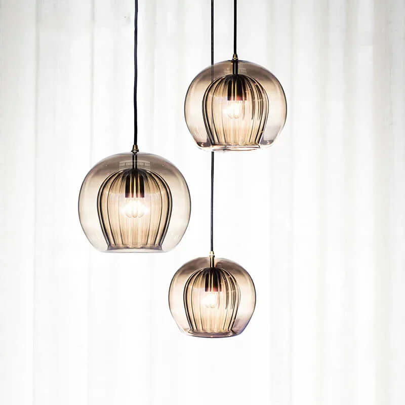 Moderne Hängeleuchte, Aluminium &amp; Glas, LumaLite