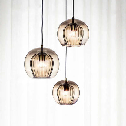 Moderne Hängeleuchte, Aluminium &amp; Glas, LumaLite