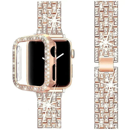 StellarGlitz Luxe Damen-Uhrenarmband und Diamantschild für die Apple Watch