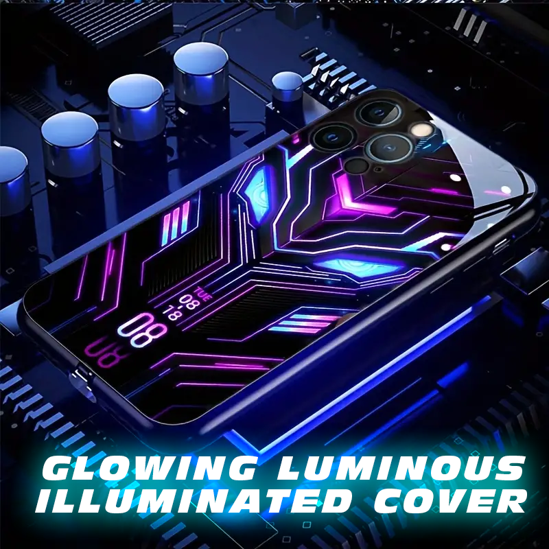 Glühendes Luminous Beleuchtetes Smart Sprachgesteuertes Cover Für Iphone &amp; Samsung Smartphone Serie
