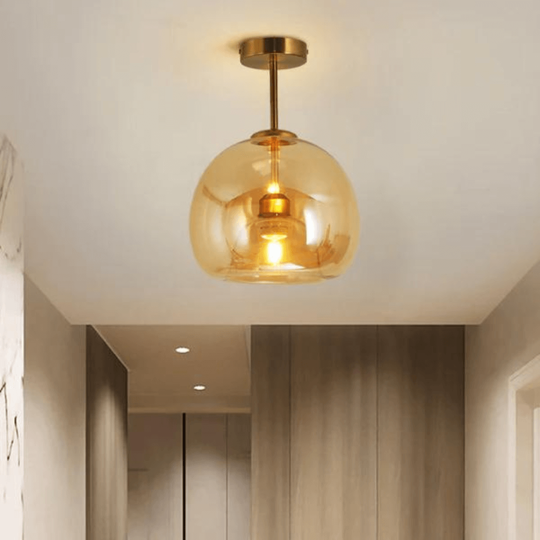 Moderne LED Deckenleuchte, Warmweiß, Metall &amp; Glas