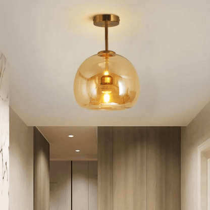 Moderne LED Deckenleuchte, Warmweiß, Metall &amp; Glas