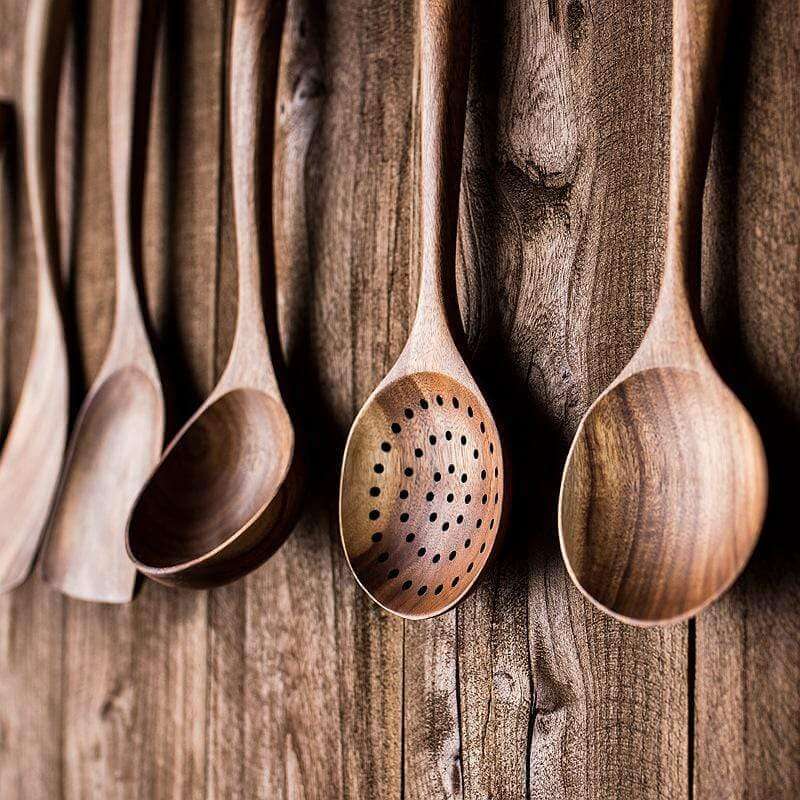 Holz-Küchenhelfer-Set - Natürlich &amp; Langlebig
