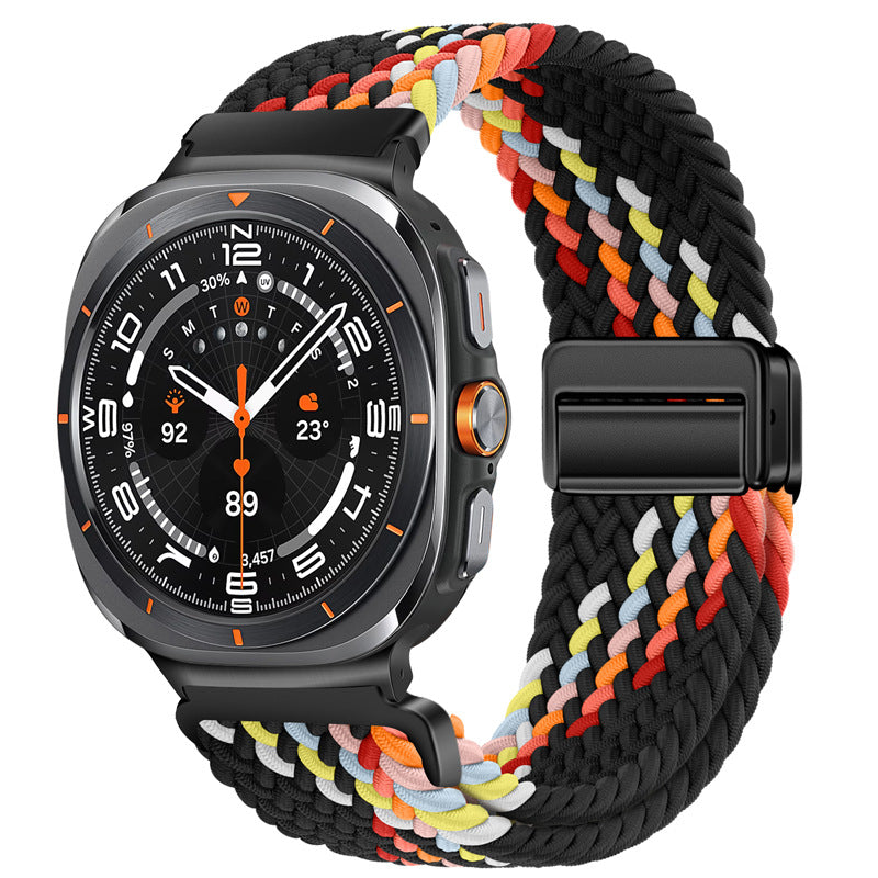 Magnetisches gewebtes Nylon-Schlaufenarmband für Samsung Watch 7 Ultra