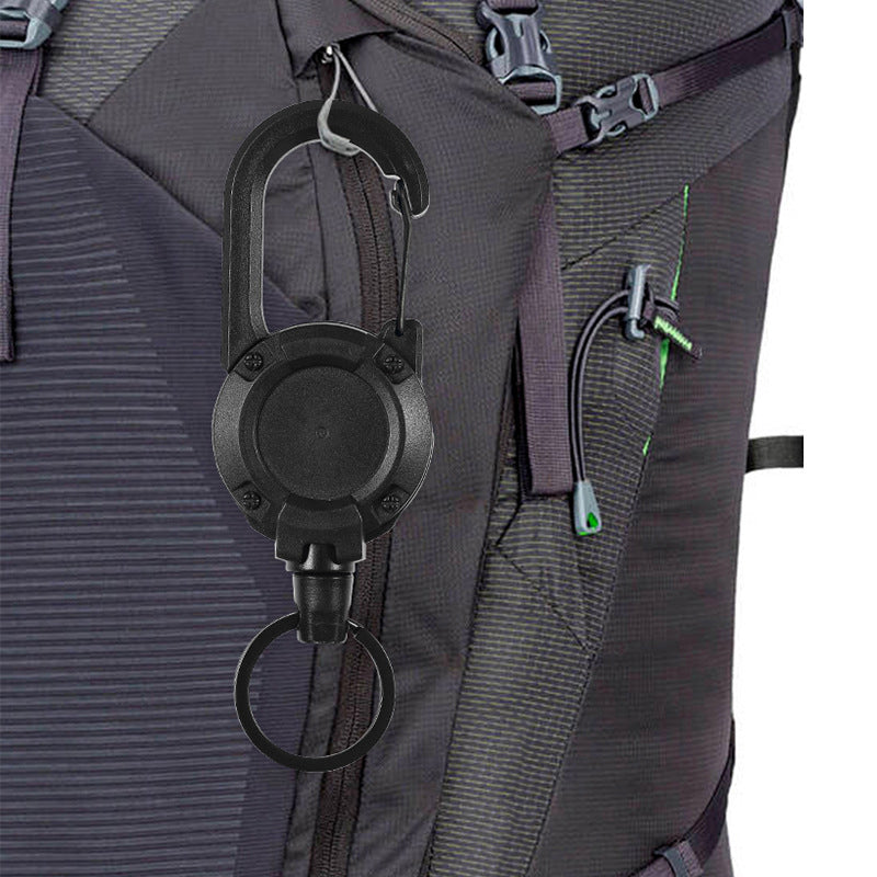 Outdoor-Karabinerhaken mit Rückziehmechanismus für Schlüssel